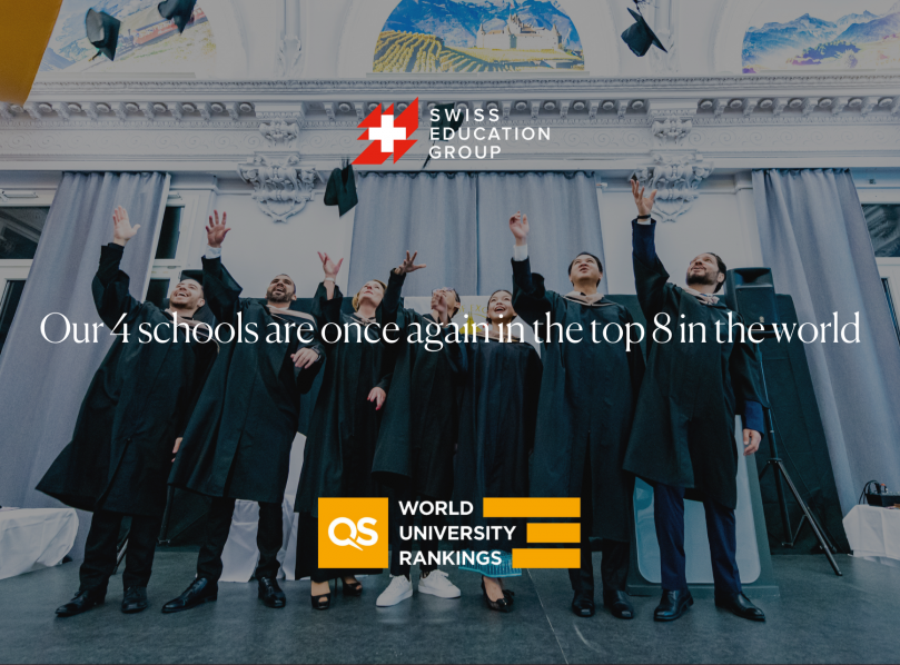 All four Swiss Education Group schools continue to rank in the top eight in the world for hospitality and leisure management (2023 QS Rankings).