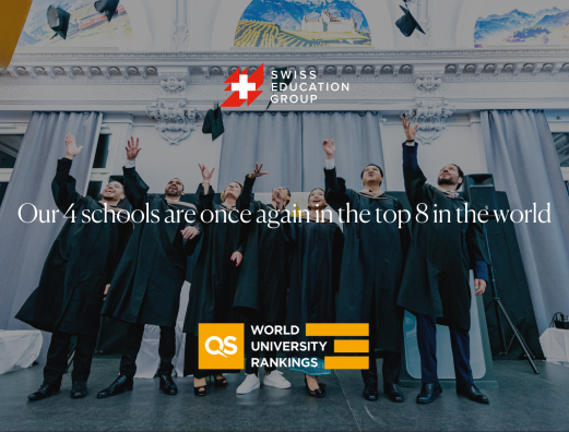 All four Swiss Education Group schools continue to rank in the top eight in the world for hospitality and leisure management (2023 QS Rankings).
